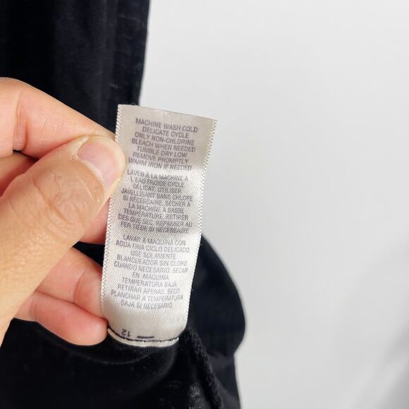 New Splendid XSmall Black Cowl Neck Sleeveless Slub Jersey Tank Top Modal Supima - Picture 9 of 11